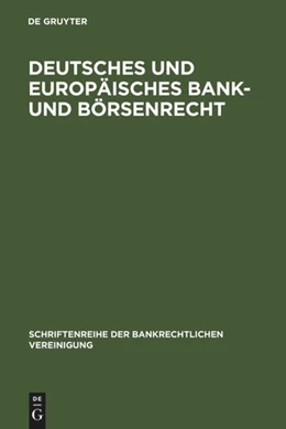 Abbildung von Deutsches und europäisches Bank- und Börsenrecht | 1. Auflage | 1994 | 5 | beck-shop.de