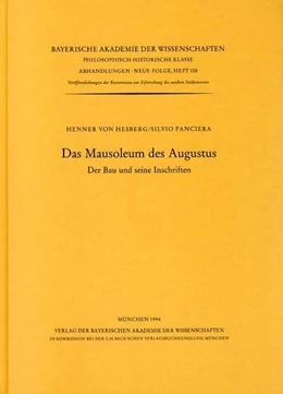 Abbildung von Hesberg, Henner von / Panciera, Silvio | Das Mausoleum des Augustus | 1. Auflage | 1994 | Heft 108 | beck-shop.de