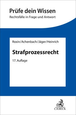 Abbildung von Roxin / Achenbach | Strafprozessrecht | 17. Auflage | 2019 | beck-shop.de