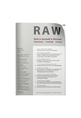 Abbildung von RAW • Recht - Automobil - Wirtschaft | 6. Auflage | 2025 | beck-shop.de