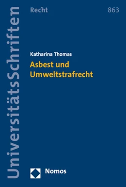 Abbildung von Thomas | Asbest und Umweltstrafrecht | 1. Auflage | 2015 | 863 | beck-shop.de