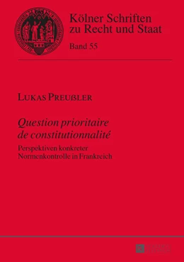 Abbildung von Preußler | «Question prioritaire de constitutionnalité» | 1. Auflage | 2015 | 55 | beck-shop.de