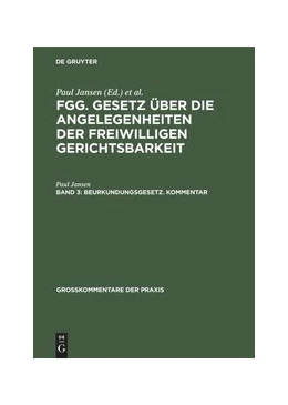 Abbildung von Jansen | Beurkundungsgesetz. Kommentar | 1. Auflage | 1971 | beck-shop.de
