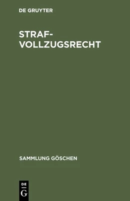 Abbildung von Strafvollzugsrecht | 2. Auflage | 1978 | 2803 | beck-shop.de