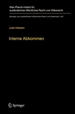 Abbildung von Heesen | Interne Abkommen | 1. Auflage | 2015 | beck-shop.de
