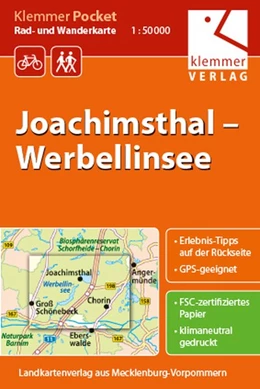Abbildung von Klemmer | Joachimsthal - Werbellinsee 1 : 50 000 | 1. Auflage | 2015 | beck-shop.de