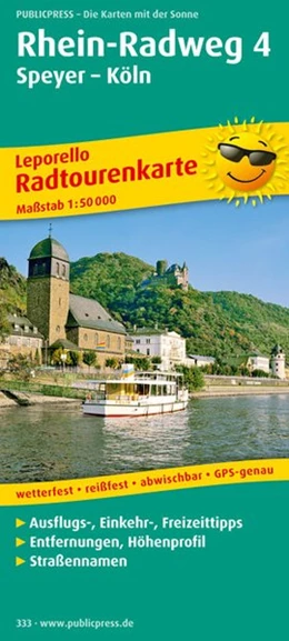 Abbildung von Radtourenkarte Rhein-Radweg 04. Speyer - Köln 1 : 50 000 | 5. Auflage | 2015 | beck-shop.de