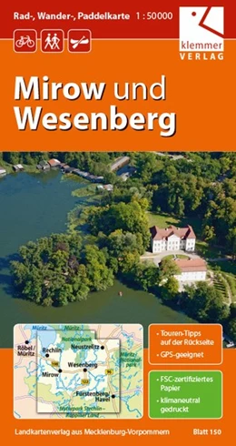 Abbildung von Klemmer | Mirow und Wesenberg 1 : 50 000 Rad-, Wander- und Paddelkarte | 3. Auflage | 2015 | beck-shop.de
