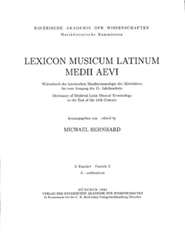 Abbildung von Bernhard, Michael | Lexicon Musicum Latinum Medii Aevi = Wörterbuch der lateinischen Musikterminologie des Mittelalters bis zum Ausgang des 15. Jahrhunderts = Dictionary of Medieval Latin Musical Terminology to the End of the 15th Century
 | 1. Auflage | 1996 | beck-shop.de