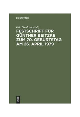 Abbildung von Sandrock | Festschrift für Günther Beitzke zum 70. Geburtstag am 26. April 1979 | 1. Auflage | 1979 | beck-shop.de