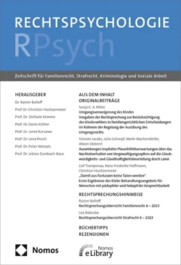 Abbildung von Rechtspsychologie – RPsych | 4. Auflage | 2025 | beck-shop.de