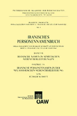 Abbildung von Fragner / Sadovski | Iranisches Personennamenbuch Band VII: Iranische Namen in semitischen Nebenüberlieferungen | 1. Auflage | 2009 | 6 | beck-shop.de