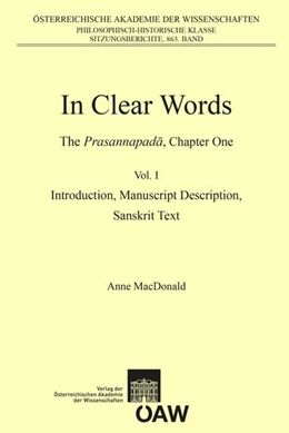 Abbildung von MacDonald | In Clear Words The Prasannapada, Chapter One | 1. Auflage | 2015 | 863 | beck-shop.de