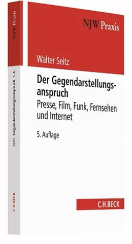 Abbildung von Seitz | Der Gegendarstellungsanspruch | 5. Auflage | 2017 | Band 33 | beck-shop.de