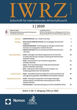 Abbildung von IWRZ • Zeitschrift für Internationales Wirtschaftsrecht | 3. Auflage | 2025 | beck-shop.de