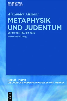 Abbildung von Altmann / Meyer | Metaphysik und Judentum | 1. Auflage | 2021 | 4 | beck-shop.de