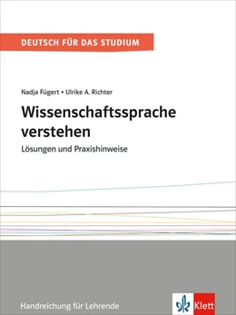 Abbildung von Fügert / Richter | Wissenschaftssprache verstehen. Lösungen und Praxishinweise. Handreichung für Lehrende | 1. Auflage | 2016 | beck-shop.de
