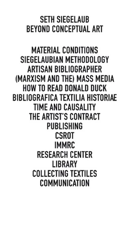 Abbildung von Coelewij / Martinetti | Seth Siegelaub. Beyond Conceptual Art | 1. Auflage | 2015 | beck-shop.de