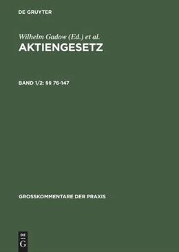 Abbildung von Assmann / Hopt | §§ 76–147 | 1. Auflage | 1973 | beck-shop.de