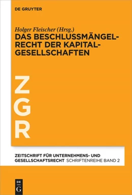 Abbildung von Fleischer | Das Beschlussmängelrecht der Kapitalgesellschaften | 1. Auflage | 2025 | 2 | beck-shop.de