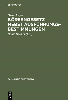 Abbildung von Meyer / Bremer | Börsengesetz nebst Ausführungsbestimmungen | 4. Auflage | 1957 | 41 | beck-shop.de