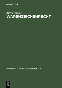 Abbildung von Hagens | Warenzeichenrecht | 1. Auflage | 1927 | 3 | beck-shop.de