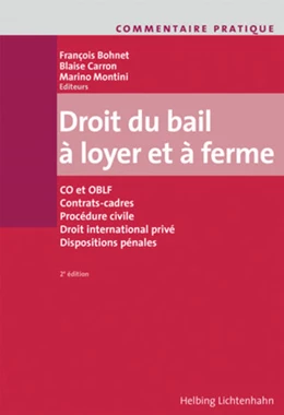 Abbildung von Bohnet / Carron | Droit du bail à loyer et à ferme | 2. Auflage | 2016 | beck-shop.de