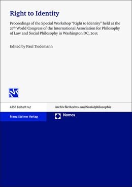 Abbildung von Tiedemann | Right to Identity | 1. Auflage | 2016 | 147 | beck-shop.de