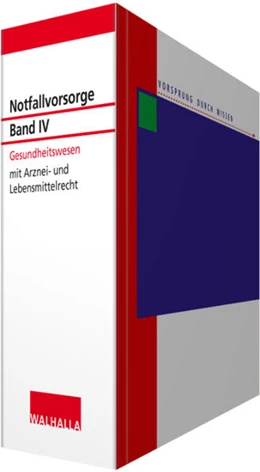 Abbildung von Walhalla Fachredaktion | Notfallvorsorge Bd. IV Gesundheitswesen • ohne Aktualisierungsservice | 1. Auflage | 2023 | beck-shop.de