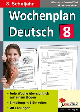 Abbildung von Wochenplan Deutsch / Klasse 8 | 1. Auflage | 2016 | beck-shop.de