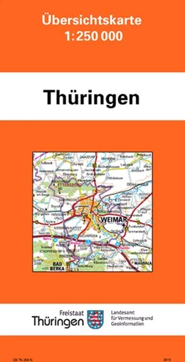 Abbildung von Übersichtskarte Thüringen Normalausgabe 1 : 250 000 | 1. Auflage | 2015 | beck-shop.de