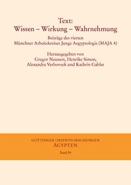 Abbildung von Neunert / Simon | Text: Wissen - Wirkung - Wahrnehmung | 1. Auflage | 2015 | beck-shop.de