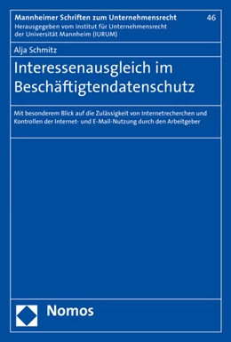 Abbildung von Schmitz | Interessenausgleich im Beschäftigtendatenschutz | 1. Auflage | 2016 | 46 | beck-shop.de