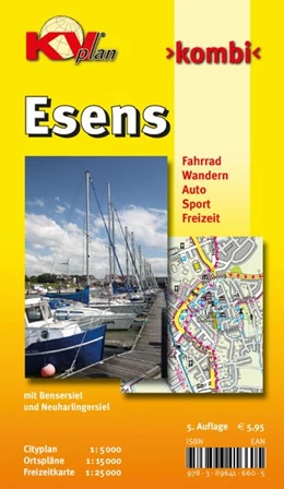 Abbildung von Esens, KVplan, Radkarte/Freizeitkarte/Stadtplan, 1:25.000 / 1:15.000 / 1:5.000 | 5. Auflage | 2016 | beck-shop.de