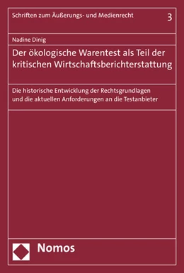 Abbildung von Dinig | Der ökologische Warentest als Teil der kritischen Wirtschaftsberichterstattung | 1. Auflage | 2016 | 3 | beck-shop.de