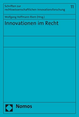 Abbildung von Hoffmann-Riem | Innovationen im Recht | 1. Auflage | 2016 | 11 | beck-shop.de