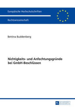 Abbildung von Buddenberg | Nichtigkeits- und Anfechtungsgründe bei GmbH-Beschlüssen | 1. Auflage | 2016 | 5856 | beck-shop.de