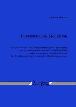 Abbildung von Wentzel | Internationale Mediation | 1. Auflage | 2016 | beck-shop.de