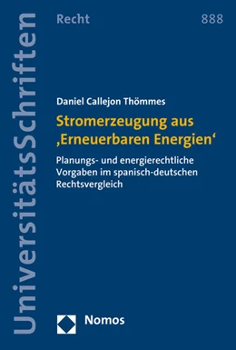Abbildung von Callejon Thömmes | Stromerzeugung aus 'Erneuerbaren Energien' | 1. Auflage | 2016 | 888 | beck-shop.de
