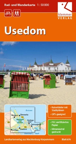 Abbildung von Klemmer | Rad- und Wanderkarte Usedom 1 : 50 000 | 3. Auflage | 2015 | beck-shop.de