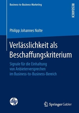 Abbildung von Nolte | Verlässlichkeit als Beschaffungskriterium | 1. Auflage | 2016 | beck-shop.de