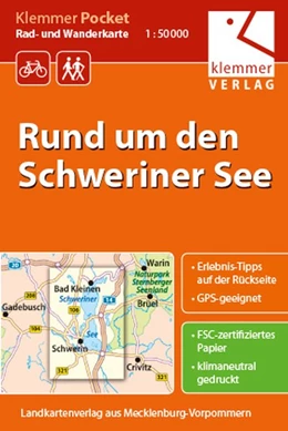 Abbildung von Klemmer | Rund um den Schweriner See 1 : 50 000 | 2. Auflage | 2016 | beck-shop.de