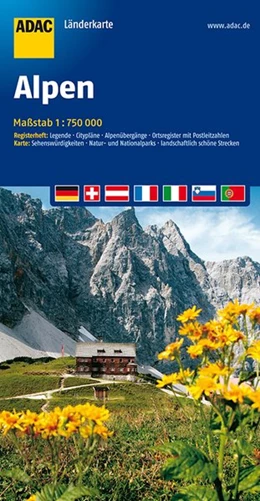 Abbildung von ADAC LänderKarte Alpen 1 : 750 000 | 9. Auflage | 2016 | beck-shop.de