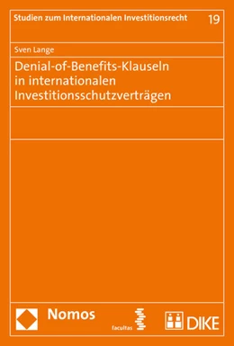 Abbildung von Lange | Denial-of-Benefits-Klauseln in internationalen Investitionsschutzverträgen | 1. Auflage | 2016 | 19 | beck-shop.de