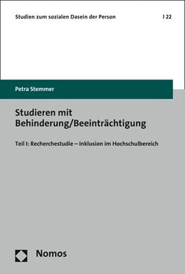 Abbildung von Stemmer | Studieren mit Behinderung/Beeinträchtigung | 1. Auflage | 2016 | beck-shop.de