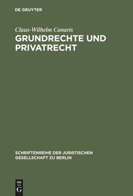 Abbildung von Canaris | Grundrechte und Privatrecht | 1. Auflage | 1998 | 159 | beck-shop.de