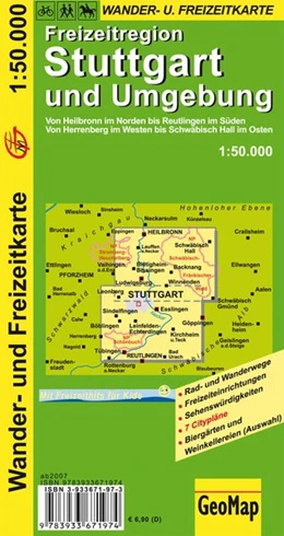 Abbildung von Freizeitregion Stuttgart und Umgebung 1 : 50 000. Wander- und Freizeitkarte | 3. Auflage | 2016 | beck-shop.de