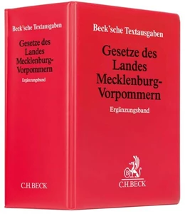 Abbildung von Gesetze des Landes Mecklenburg-Vorpommern Ergänzungsband | 11. Auflage | 2024 | beck-shop.de