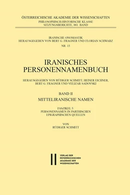 Abbildung von Schmitt | Iranisches Personennamenbuch Band II/Faszikel 5: Mitteliranische Namen | 1. Auflage | 2016 | 15 | beck-shop.de