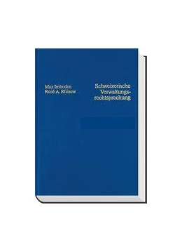 Abbildung von Imboden / Rhinow | Schweizerische Verwaltungsrechtsprechung | 1. Auflage | | beck-shop.de